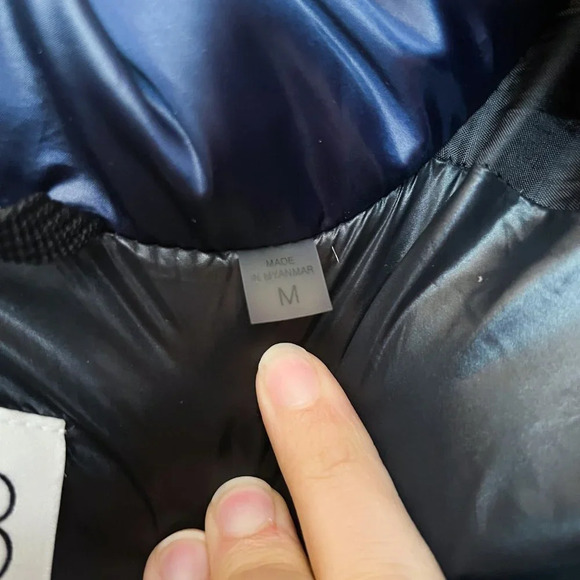 S13 Navy Duck Down Fill Classic Full Zip Winter Snow Puffer Coat Women's M - Picture 11 of 11